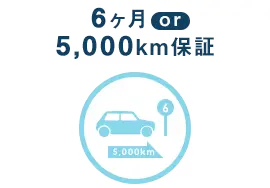 3ヶ月または3,000km保証