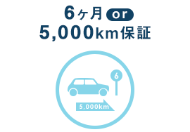 3ヶ月または3,000km保証